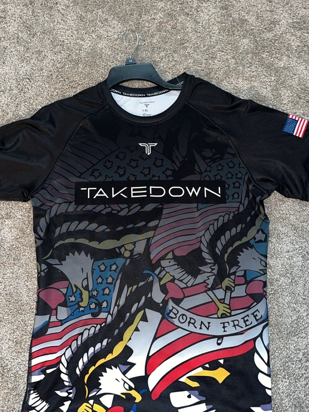 Men’s 'Born Free' Short Sleeve Tee - Black Graphic